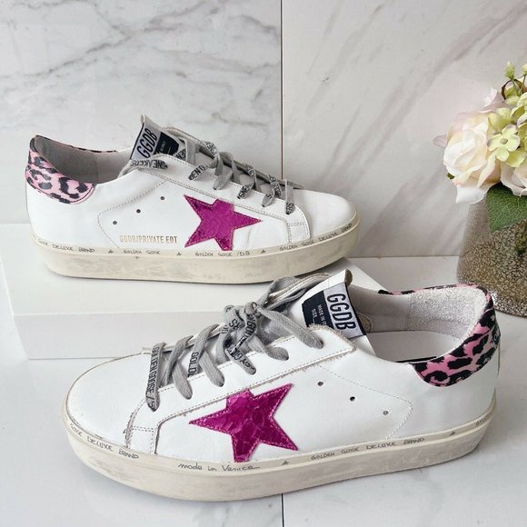 Golden Goose Shoes - 💗Golden Goose💗Hi Star Platform Sneaker White Pink Leopard Size 40. Authentic.